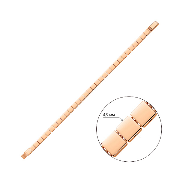 Браслет з червоного золота (арт. 340164) – зображення 2