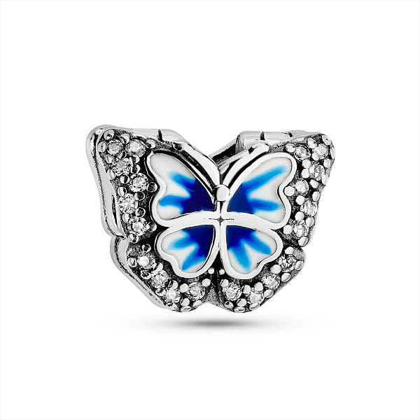 Серебряный шарм Бабочка (арт. 7903/4372ебг) – изображение 1