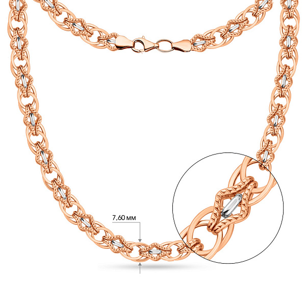 Колье из красного золота (арт. 351307кб) – изображение 4