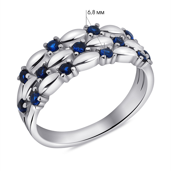 Серебряное кольцо с альпинитами (арт. 7501/6972ас) – изображение 2