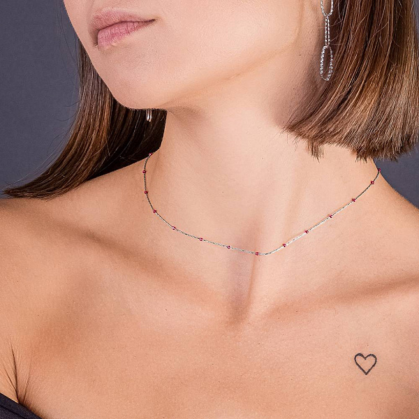 Золотое колье Francelli с шариками (арт. 351331бмлн) – изображение 3