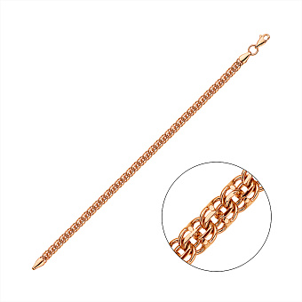 Фото Золотий браслет плетіння Бісмарк (арт. ц310308)