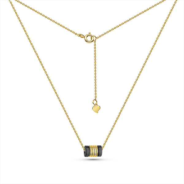 Срібне кольє з керамікою (арт. 7507/2256жкмч) – зображення 2