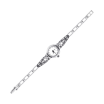 Серебряные часы с фианитами (арт. 7926/7100012/2)