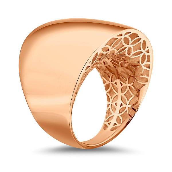 Масивна каблучка з червоного золота (арт. 156411) – зображення 2