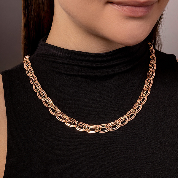 Массивное колье из красного золота (арт. 351194) – изображение 4