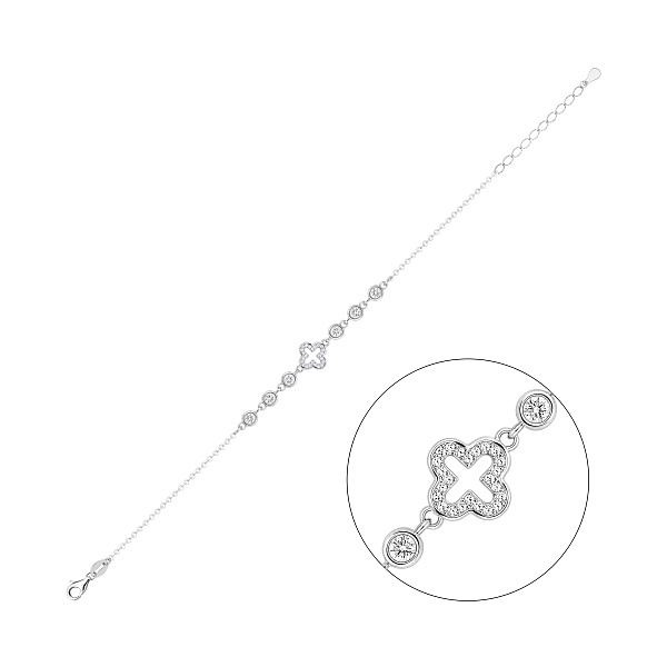 Серебряный браслет с фианитами (арт. 7509/5391) – изображение 1