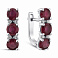 Серебряные серьги с рубинами (арт. 7502/2193524Р) – изображение 1