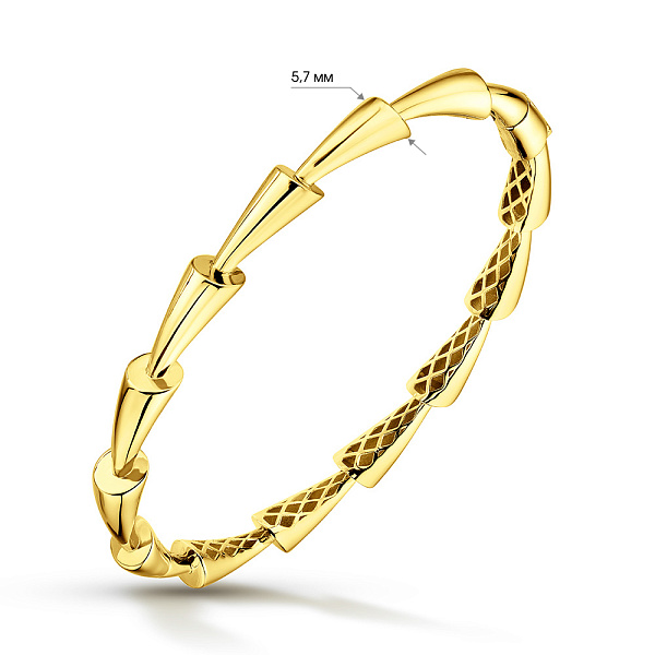 Жорсткий браслет з жовтого золота (арт. 3261313ж) – зображення 5