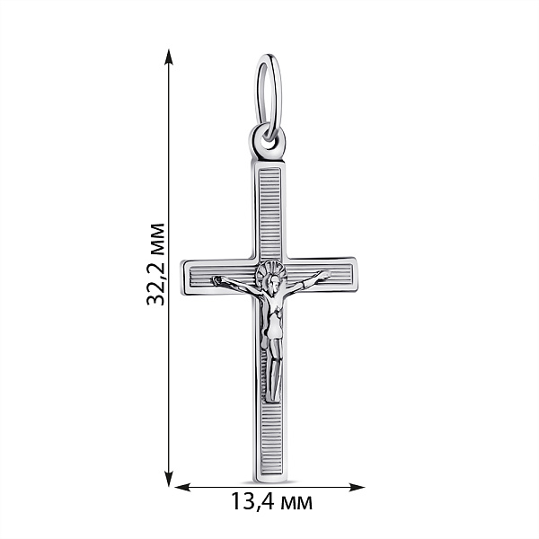 Серебряный крестик с распятием (арт. 7504/2-0061.0.2) – изображение 2