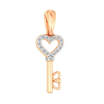 Золотий підвіс Ключик з діамантами (арт. П011205005)