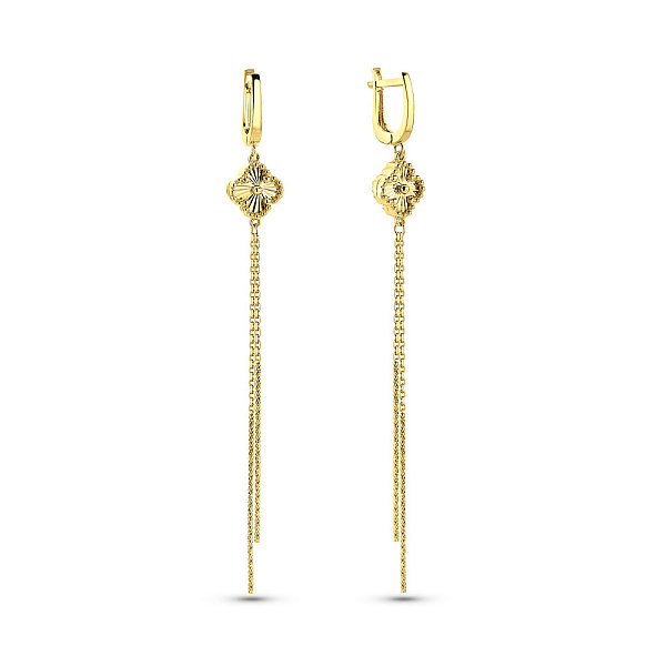 Серьги-подвески из желтого золота (арт. 109687/10жа) – изображение 1