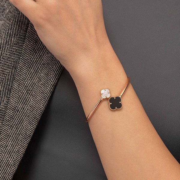 Золотой браслет с ониксом и перламутром (арт. 326033/15оп) – изображение 3