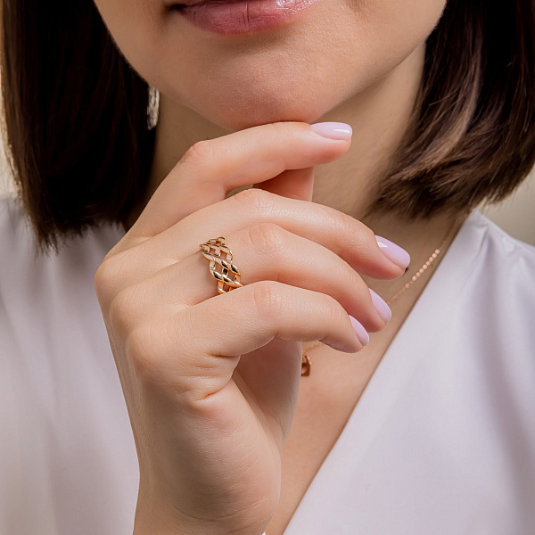 Кольцо из красного золота (арт. 141279) – изображение 3