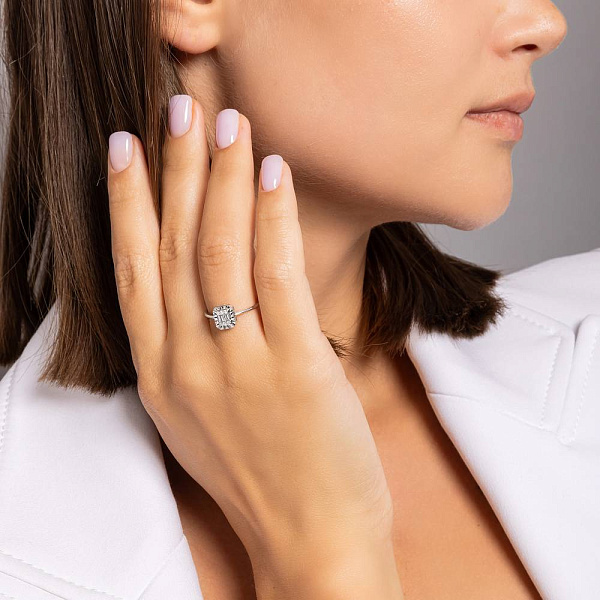 Золота каблучка з діамантами (арт. К341399010б) – зображення 2