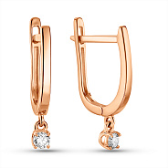 Сережки з червоного золота з діамантами (арт. С011499010)