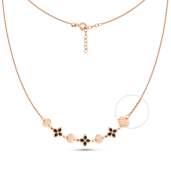 Колье из красного золота с эмалью (арт. 352646еч) – изображение 1