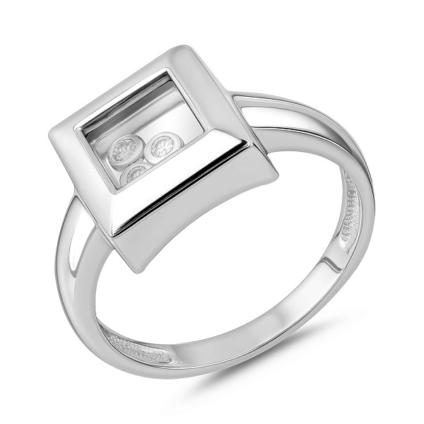 Золотое кольцо с фианитами (арт. 150855б) – изображение 1