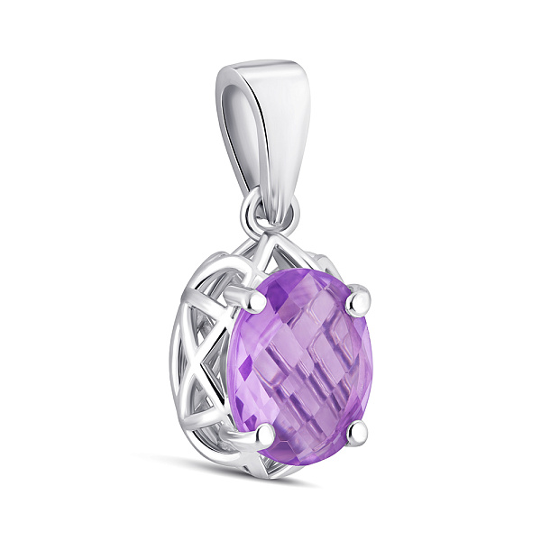 Срібний кулон з аметистом (арт. 7503/2179115А) – зображення 1