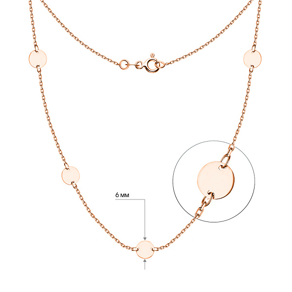 Золотое колье Монеты (арт. 351456/6) – изображение 2