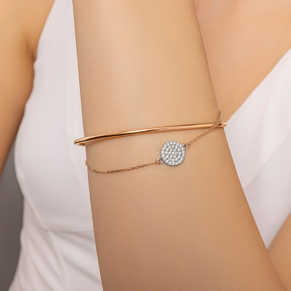 Золотой браслет с фианитами (арт. 324792кб) – изображение 3