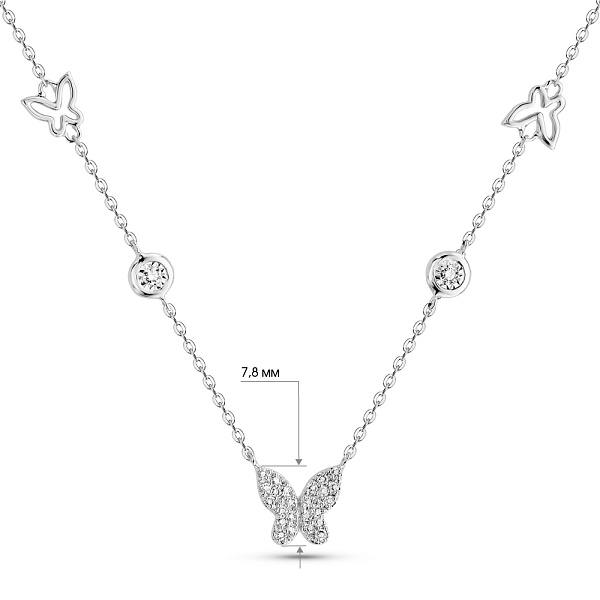 Золотое колье с бриллиантами (арт. Ц341661010б) – изображение 3