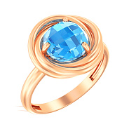 Золотое кольцо с кварцем (арт. 140617ПсГ)