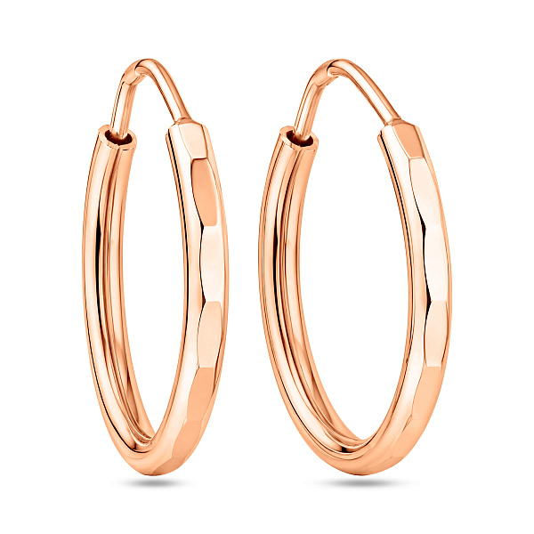 Серьги-кольца из красного золота (арт. 121902/15) – изображение 1