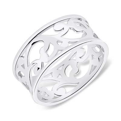 Широкое кольцо из серебра с узором  (арт. 7501/т1612338)