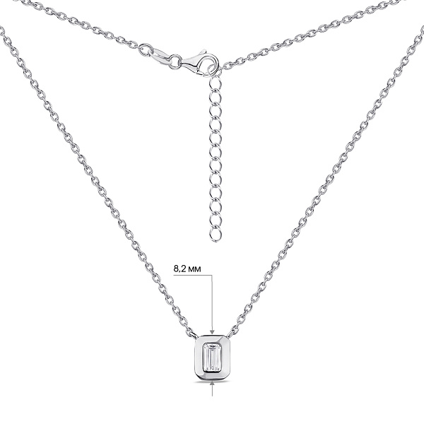 Колье из серебра с фианитом (арт. 7507/1817) – изображение 3