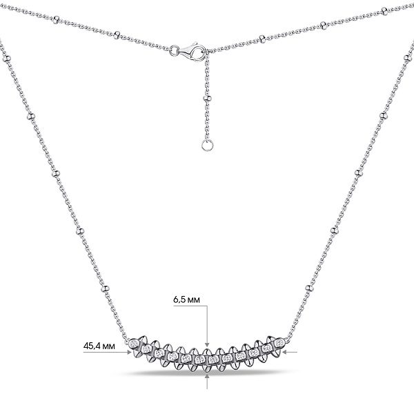 Колье из серебра Trendy Style с фианитами (арт. 7507/1996) – изображение 3