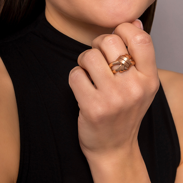 Золотое кольцо без камней (арт. 156749м) – изображение 2