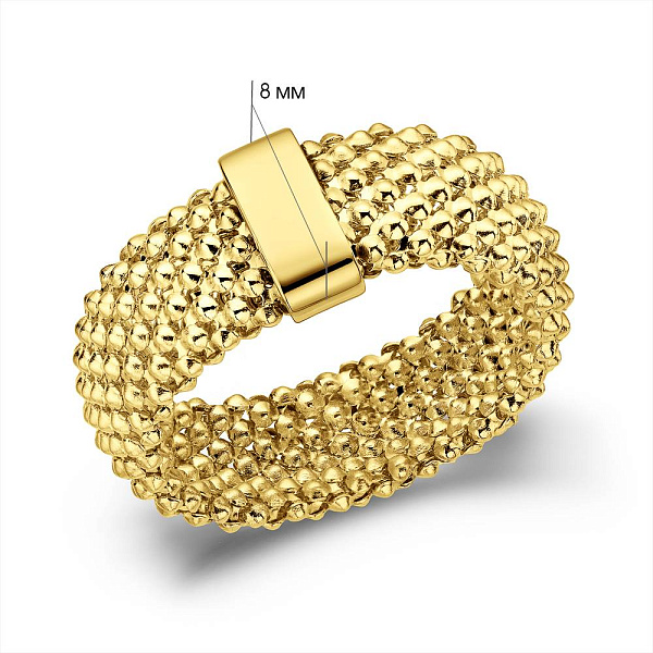 Гибкое кольцо из желтого золота (арт. 156686ж) – изображение 5