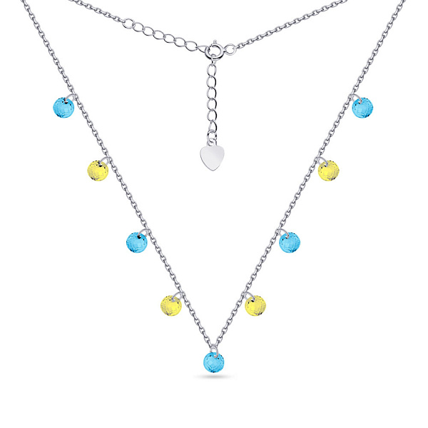 Серебряное колье с альпинитами (арт. 7507/509агж) – изображение 2