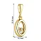 Кулон из желтого золота с фианитами (арт. 424279ж) – изображение 2