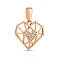 Золота підвіска Сердечко з фіанітами (арт. 440975) – зображення 1