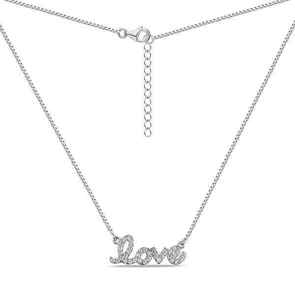 Серебряное колье Love (арт. 7507/1790) – изображение 2