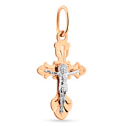 Золотий натільний хрестик з розп'яттям (арт. 517101)