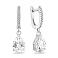 Серебряные серьги с крупным камнем (арт. 7502/10453) – изображение 1