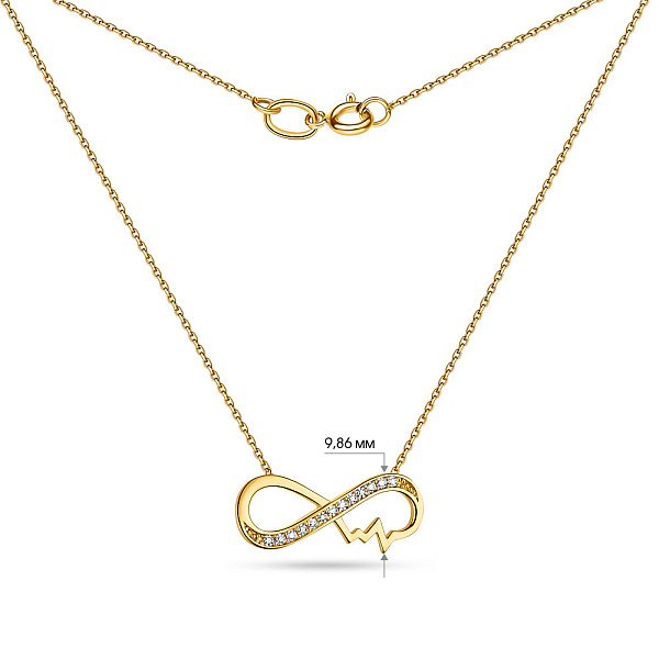 Колье из желтого золота с фианитами (арт. 352141ж) – изображение 3