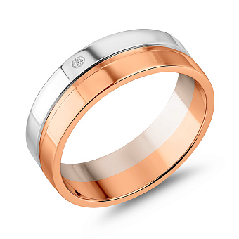 Золотое обручальное кольцо с бриллиантом (арт. К239193)