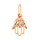 Подвес "Хамса" из красного золота (арт. 440708) – изображение 1