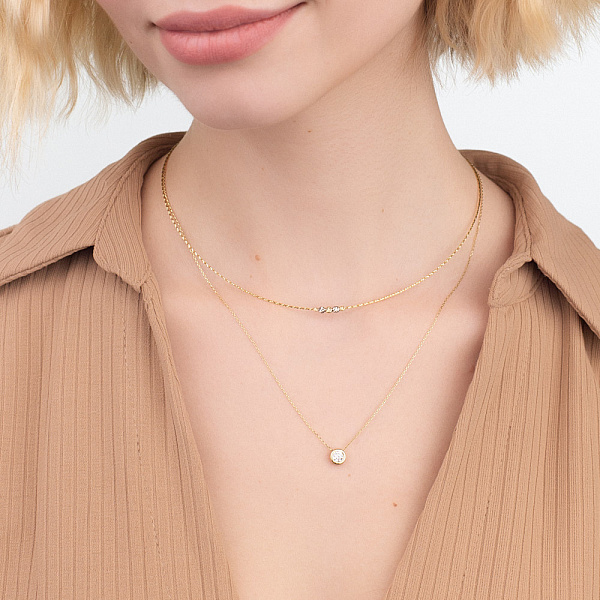 Кольє золоте з фіанітом (арт. 350383/2ж) – зображення 3