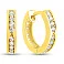 Серьги-кольца из желтого золота с фианитами (арт. 104160/15ж) – изображение 1