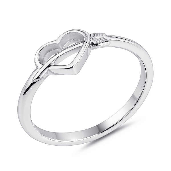 Серебряное кольцо Сердце со стрелой (арт. 7501/8293) – изображение 1