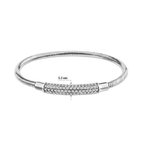 Срібний браслет з фіанітами (арт. 7509/4731) – зображення 2