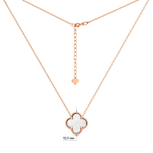 Колье Клевер из красного золота с перламутром (арт. 361496/10п) – изображение 3