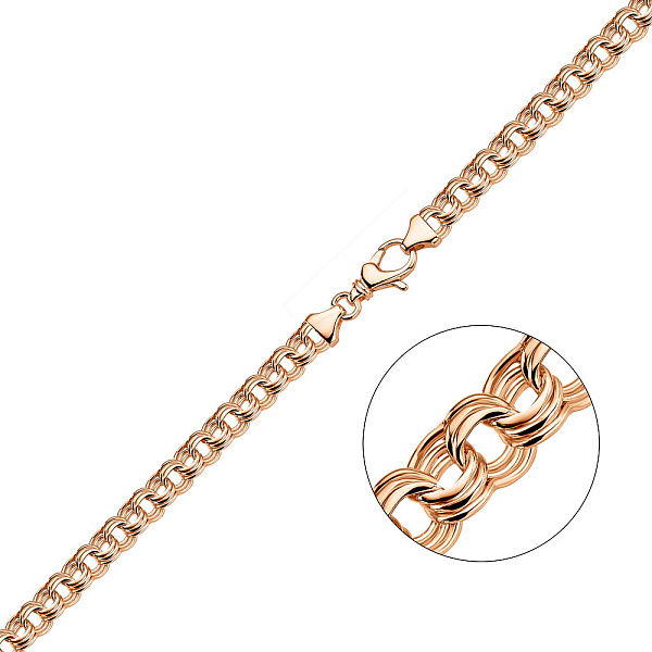 Ланцюжок з червоного золота плетіння Бісмарк (арт. ц300438) – зображення 1