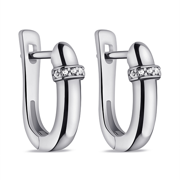 Серебряные серьги с фианитами (арт. 7502/9843) – изображение 1