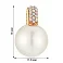 Кулон з червоного золота з перлиною та фіанітами (арт. 421680прлб) – зображення 2
